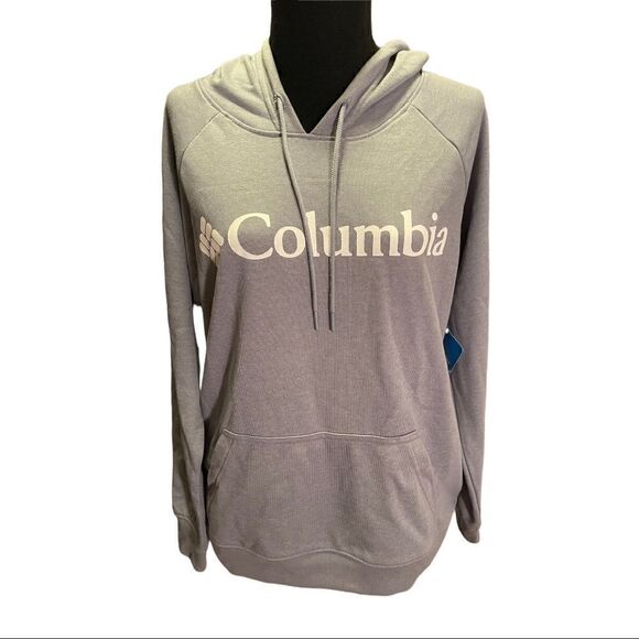NWT Columbia Logo hoodie in gray SIZE M - Picture 1 of 6